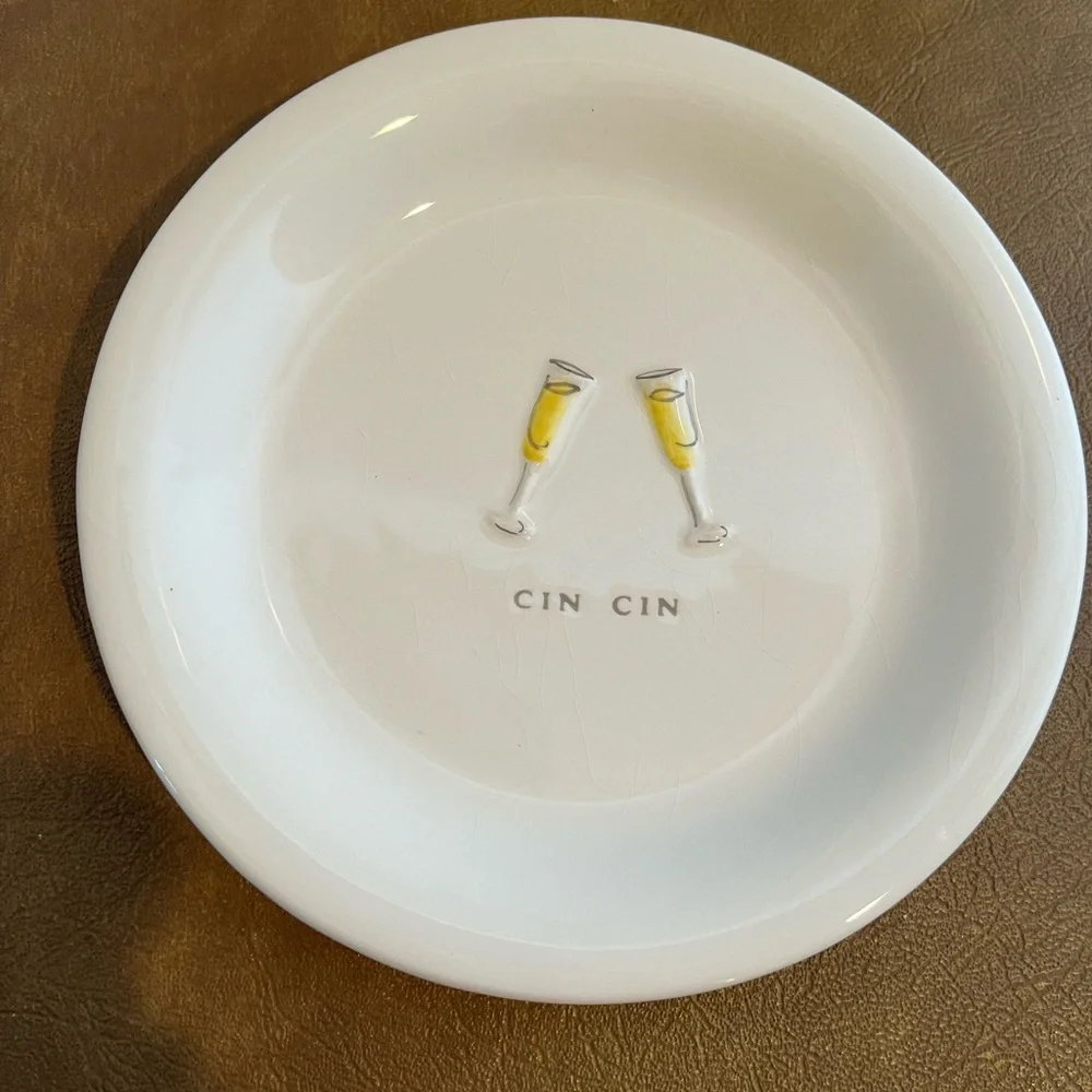 Williams Sonoma Marketplace Cheers Series Appetizer Plates Set of Six